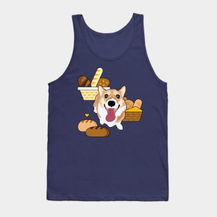 Bread Basket Corgi Tank Top